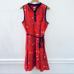 Modcloth a line lady bug print dress red size 1X